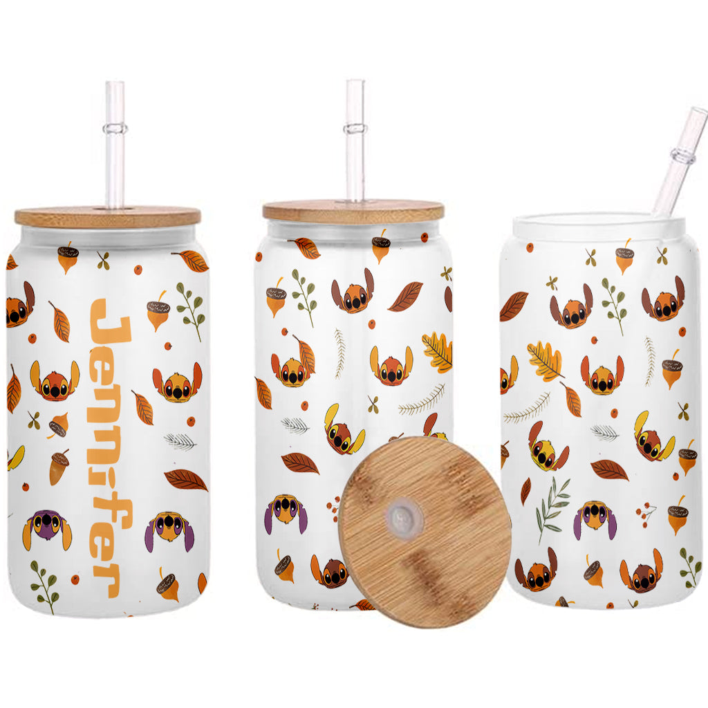 Hello Fall - Personalized Ohana Can Glass