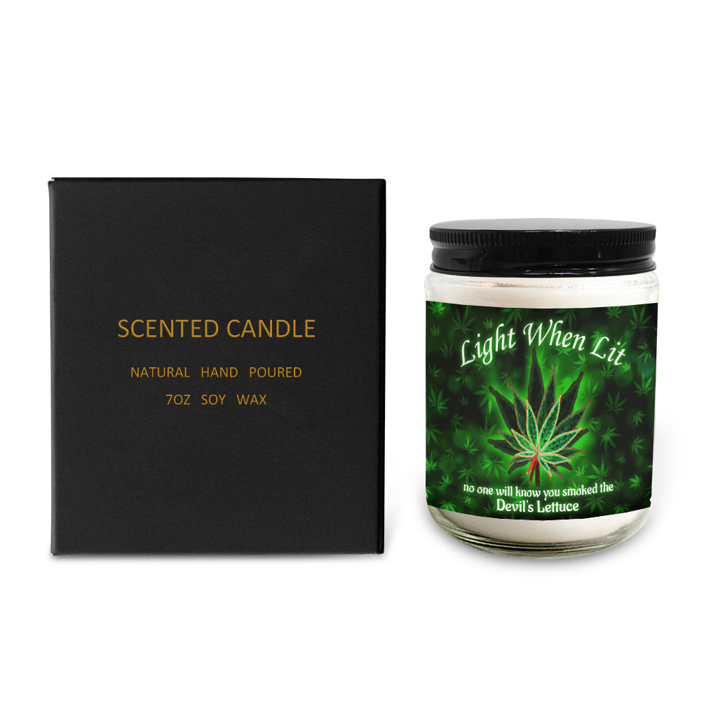 Light When Lit - Weed Candle