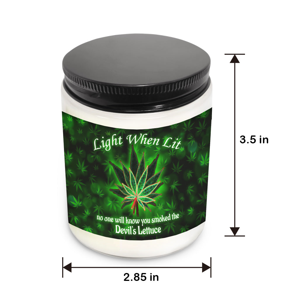 Light When Lit - Weed Candle