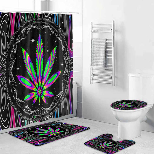High Life - Weed Bathroom Curtain & Mats Set