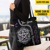 Witch Please Purple Pentagram Personalized Tote Bag