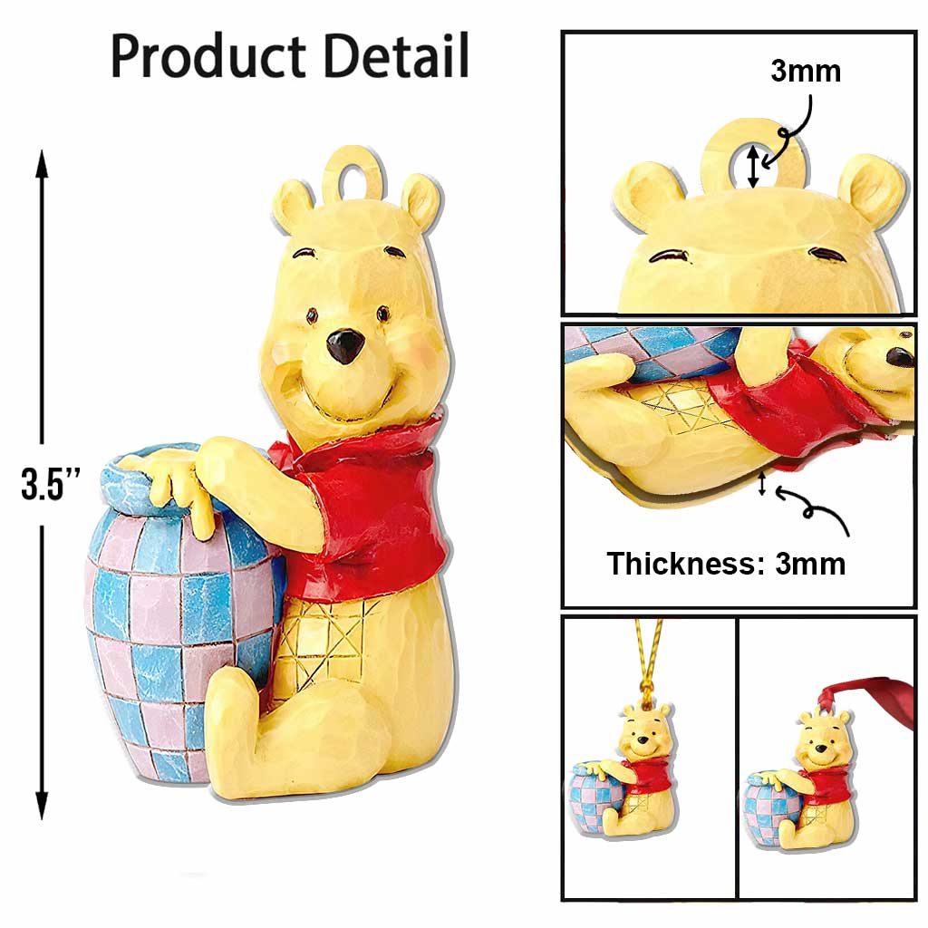 Little Bear - Christmas Mouse Ornament (Printed On Both Sides)