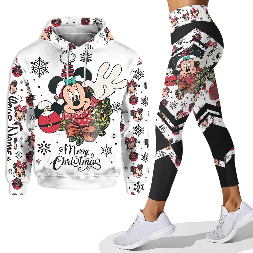Merry Christmas - Personalized Christmas Mouse Hoodie and Leggings