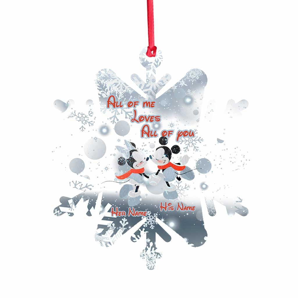 All Of Me - Personalized Mouse Transparent Ornament