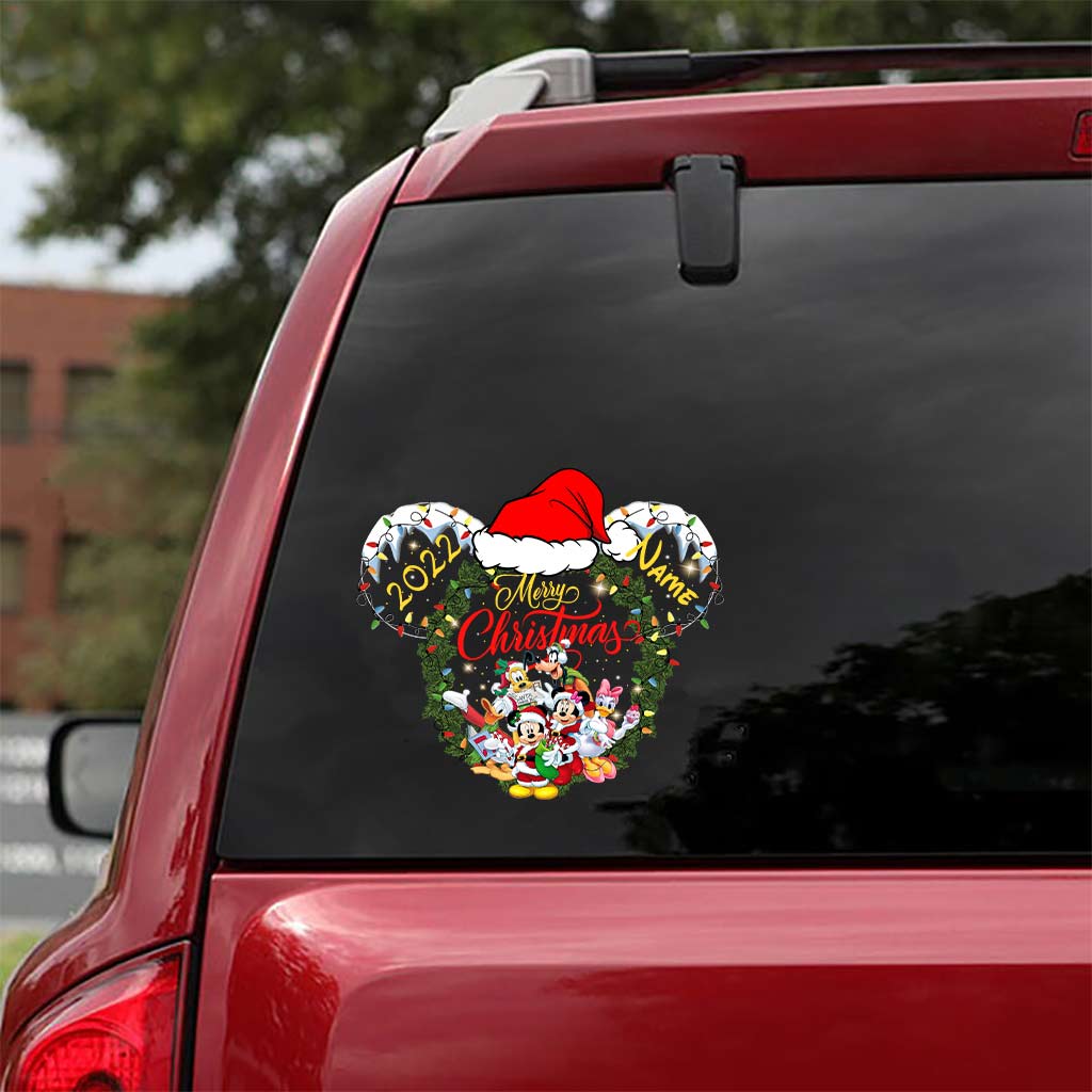 Merry Christmas - Personalized Christmas Mouse Decal Full