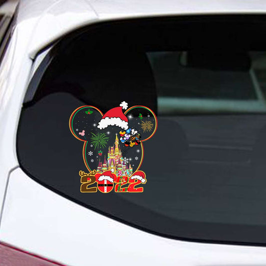 Merry Christmas - Personalized Christmas Mouse Decal Full