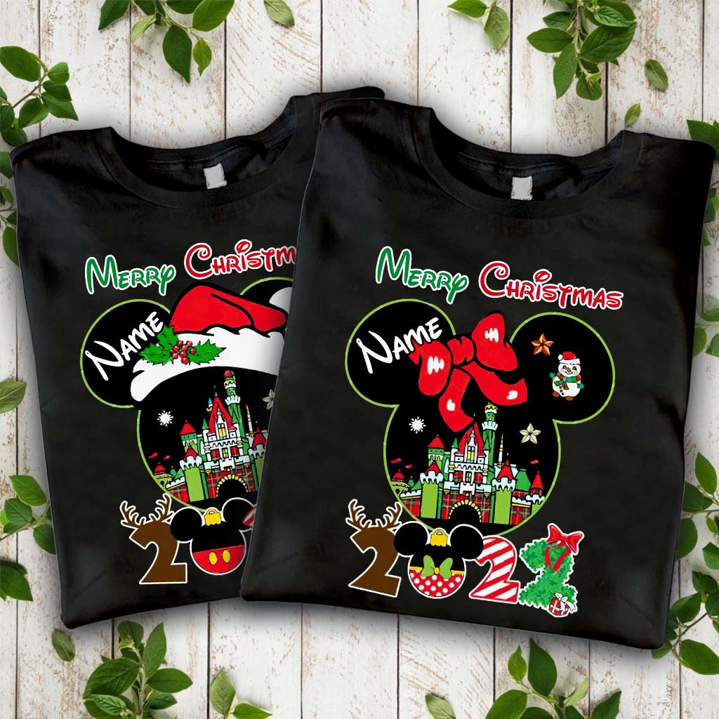 Merry Christmas - Personalized Mouse T-shirt and Hoodie