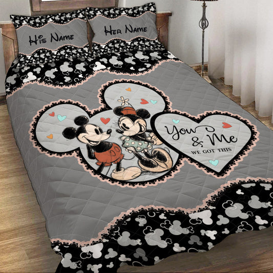 You & Me - Personalized Mouse Quilt Set