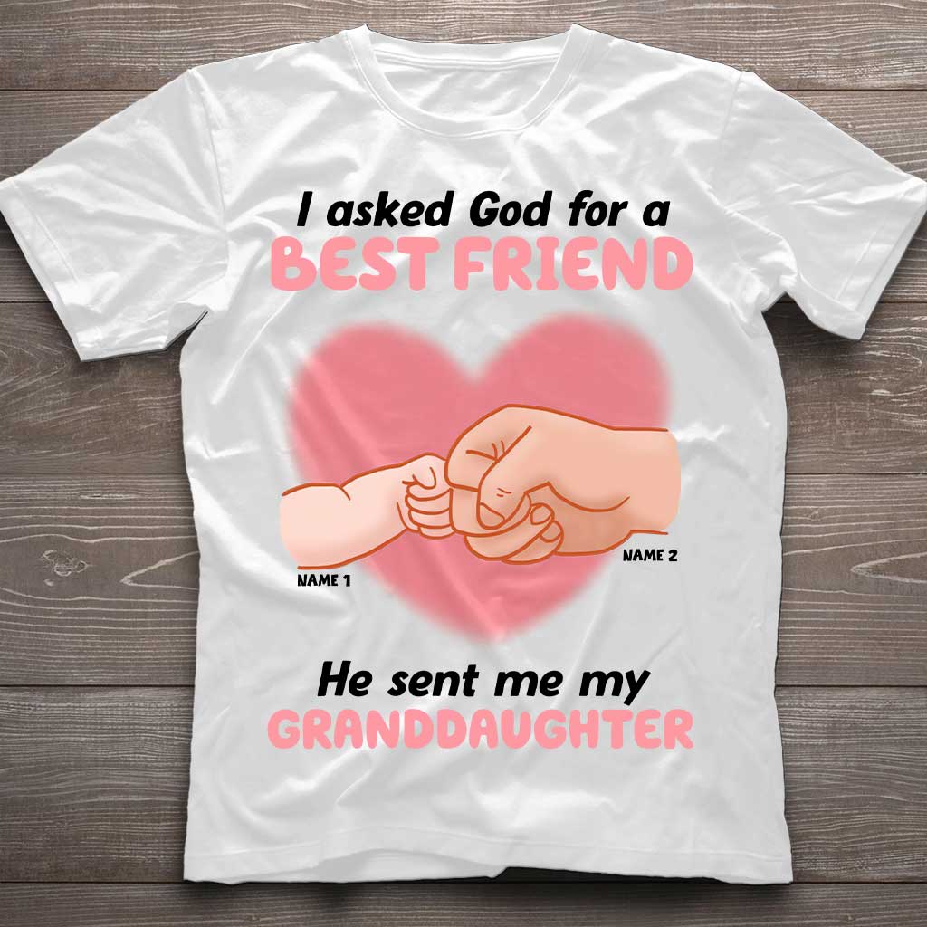 Hand In Hand Grandma And Grandkids - Personalized T-shirt and Hoodie