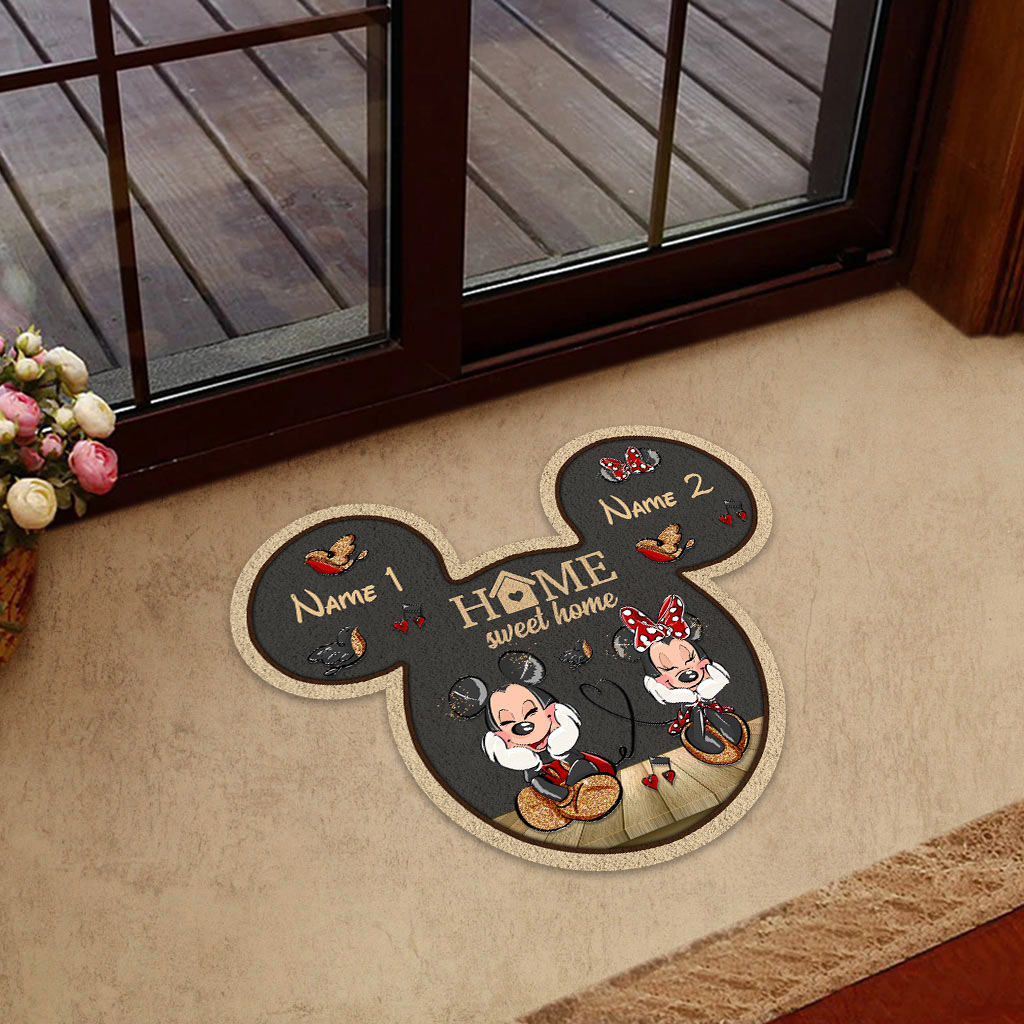 Home Sweet Home - Personalized Mouse Shaped Doormat