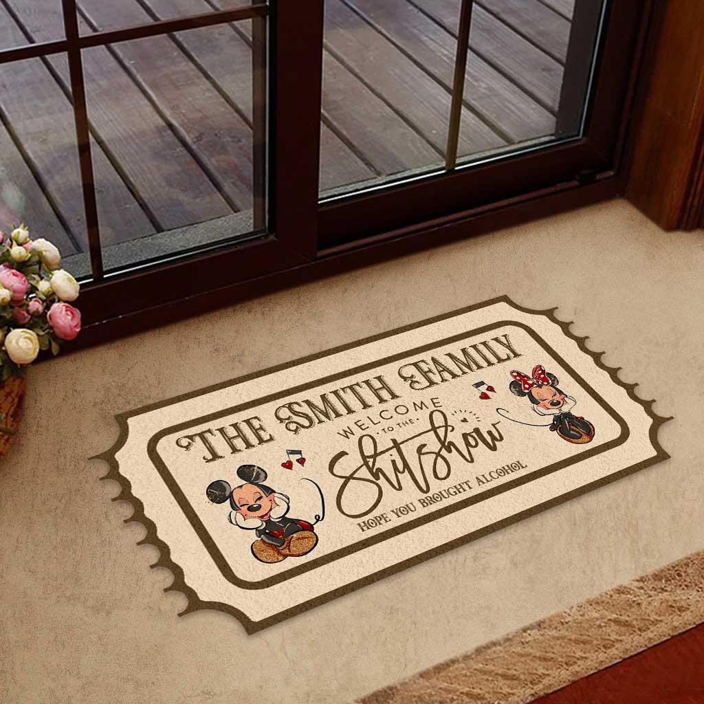 Welcome To The Show - Personalized Mouse Shaped Doormat
