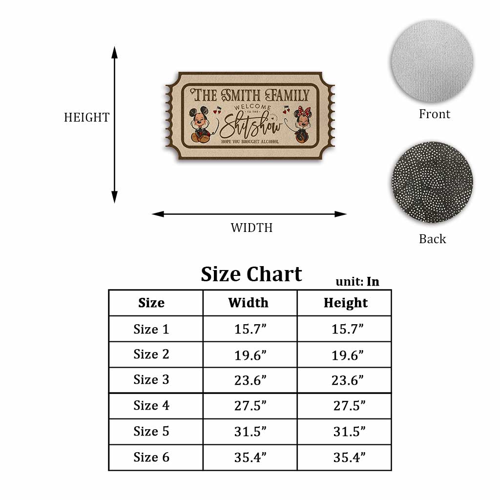 Welcome To The Show - Personalized Mouse Shaped Doormat