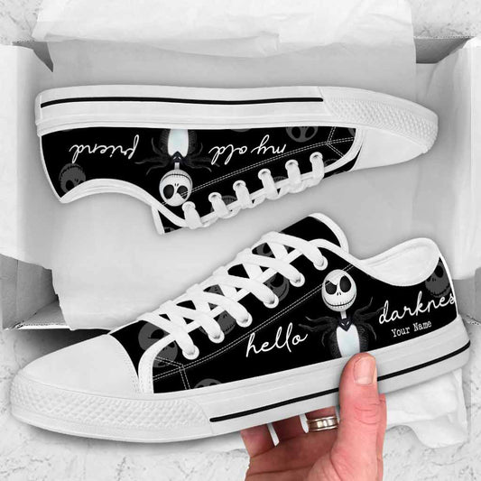 Hello Darkness Nightmare - Personalized Nightmare Low Top Shoes