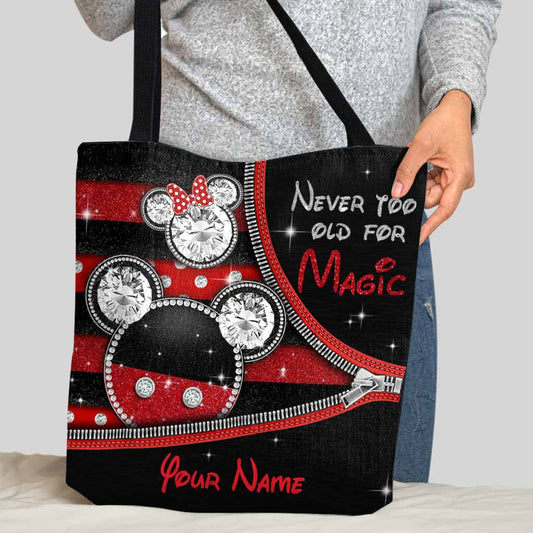 Magical Mouse Ears - Personalized Tote Bag With 3D Pattern Print