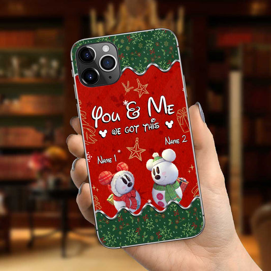 You & Me - Personalized Christmas Mouse Phone Case