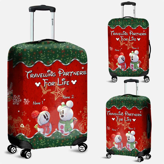 Travelling Partners For Life - Personalized Christmas Mouse Luggage Cover