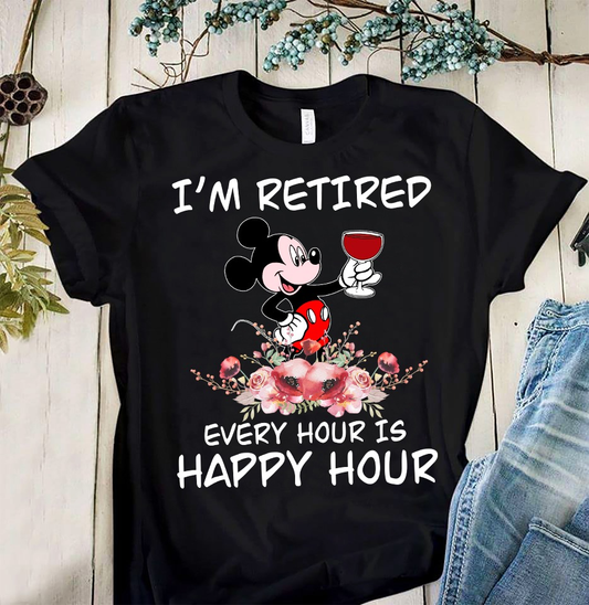I'm Retired Mouse T-shirt and Hoodie 0823