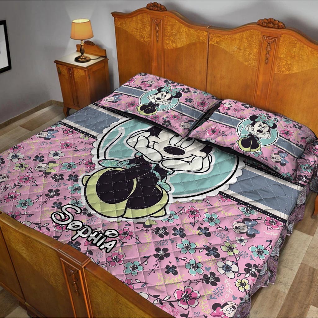 Sweet Mouse Ears Sweeter Dreams - Personalized Mouse Quilt Set