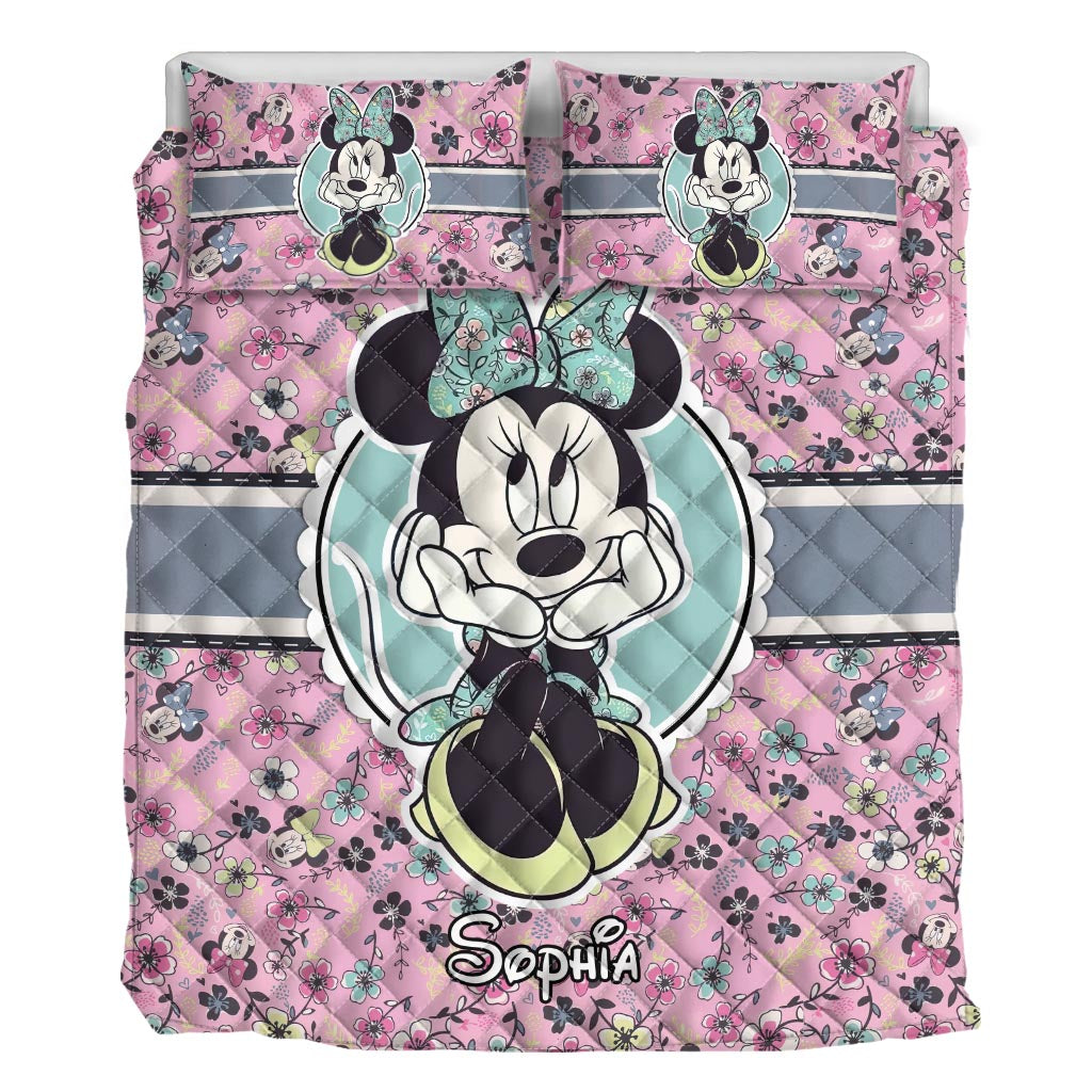 Sweet Mouse Ears Sweeter Dreams - Personalized Mouse Quilt Set