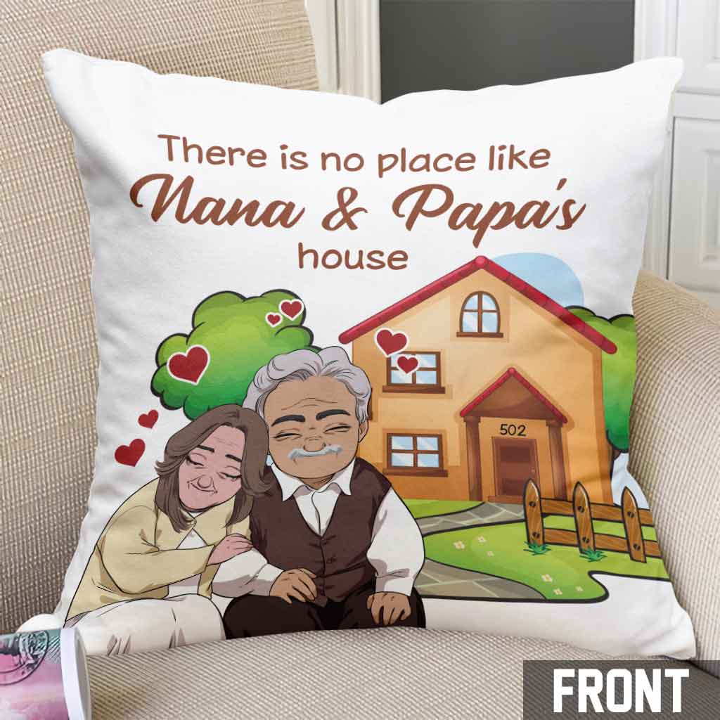 No Place Like Grandparent's House - Personalized Grandma Throw Pillow