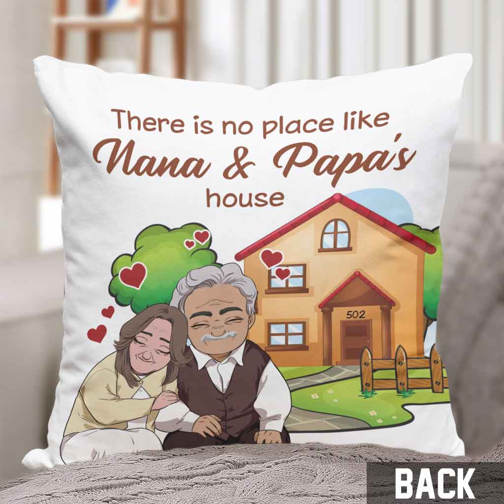 No Place Like Grandparent's House - Personalized Grandma Throw Pillow