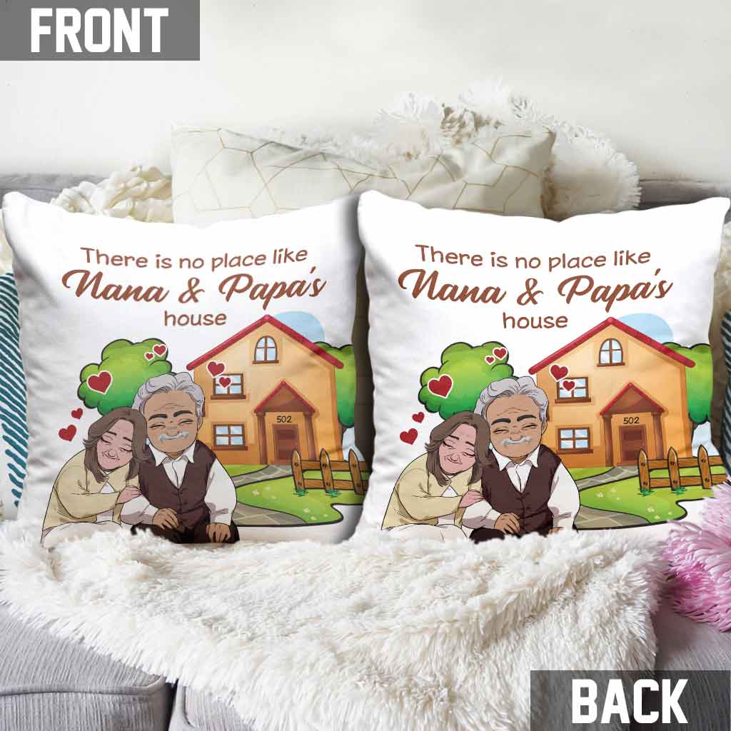 No Place Like Grandparent's House - Personalized Grandma Throw Pillow