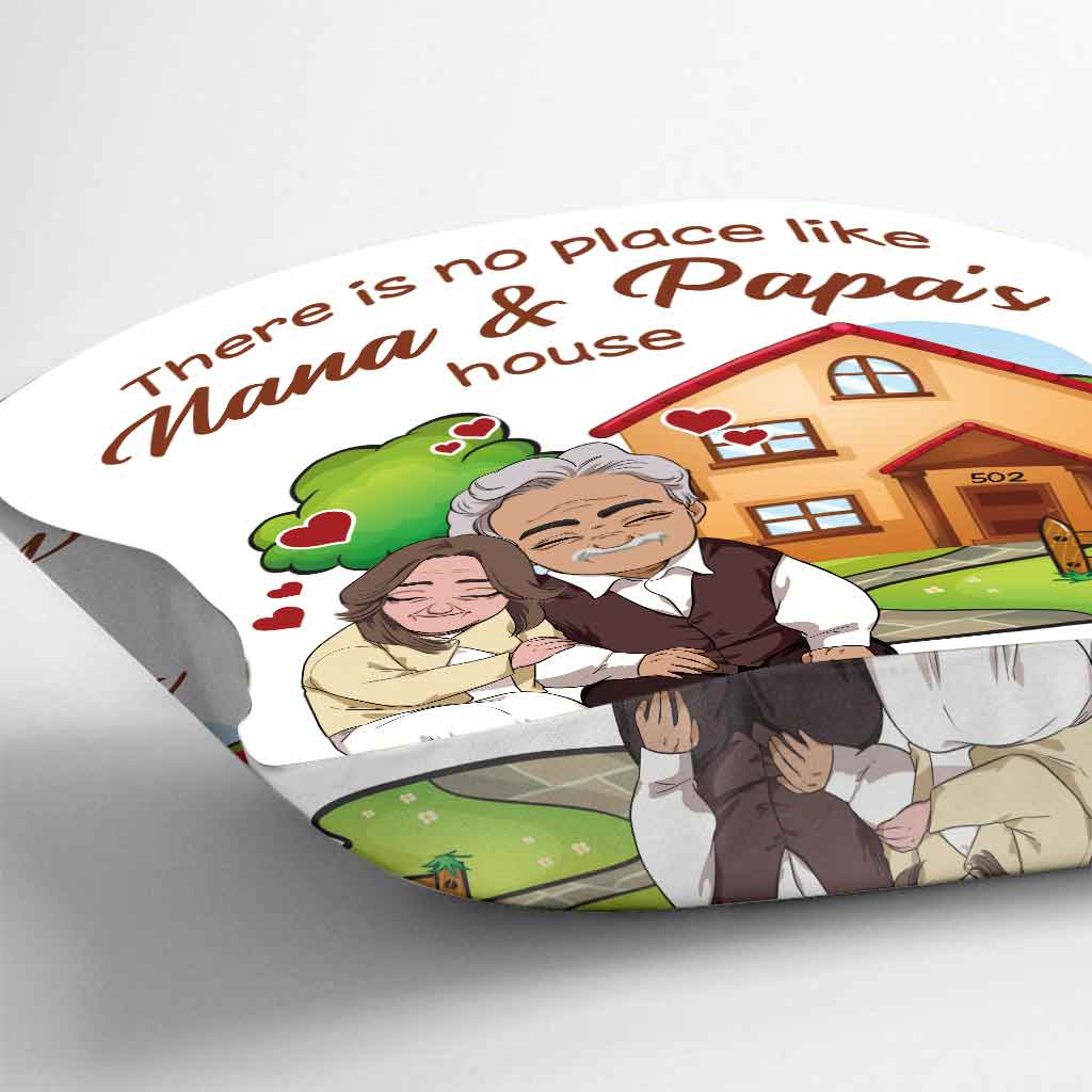 No Place Like Grandparent's House - Personalized Grandma Throw Pillow