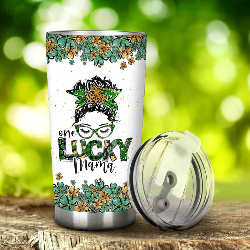 One Lucky Mama - Personalized Patrick's Day Dog Tumbler