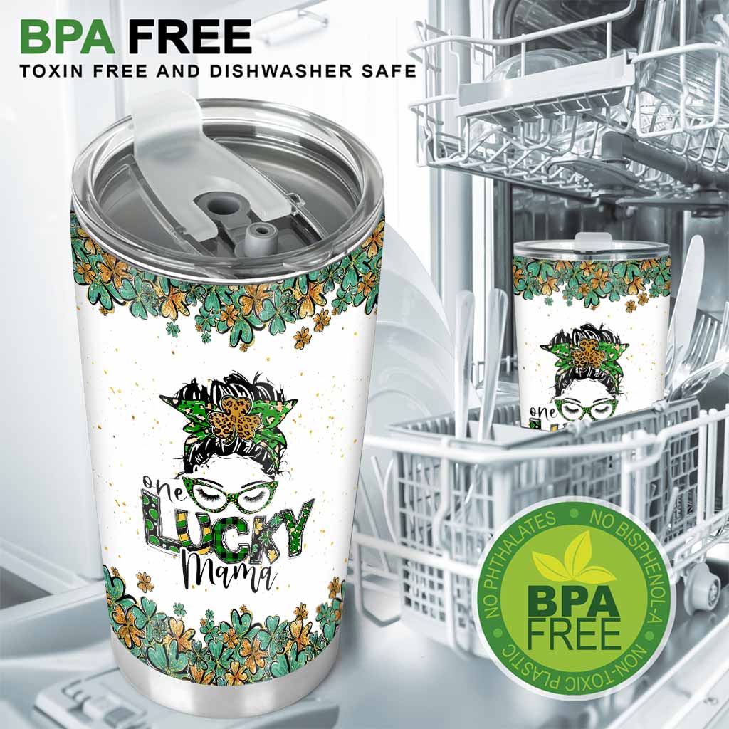 One Lucky Mama - Personalized Patrick's Day Dog Tumbler