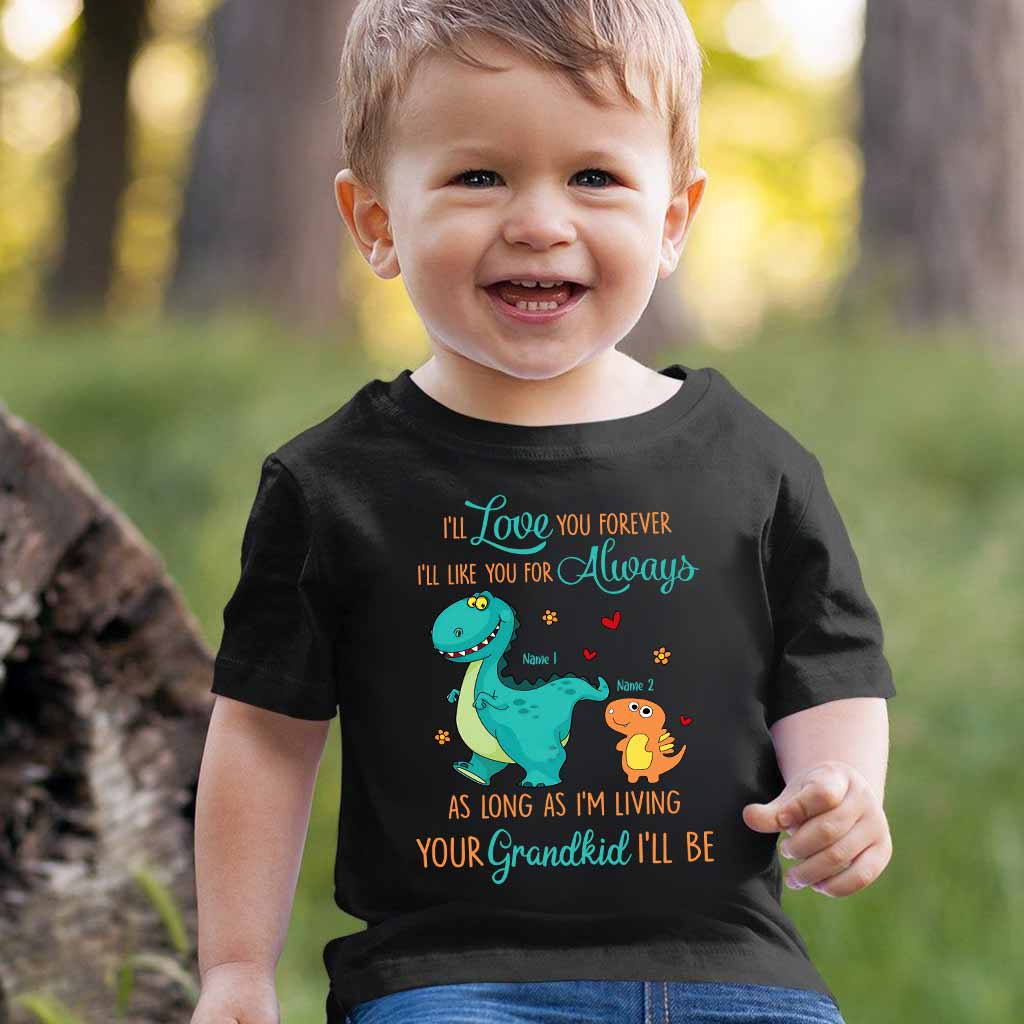 As Long As I'm Living Your Grandkid I'll Be - Personalized Mother's Day Grandma Kid Shirts