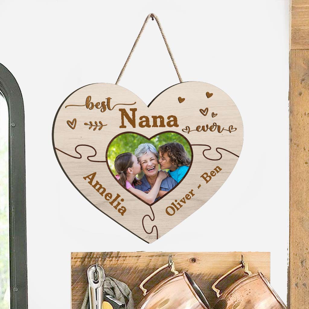 Best Nana Ever - Personalized Mother's Day Grandma Wood Sign