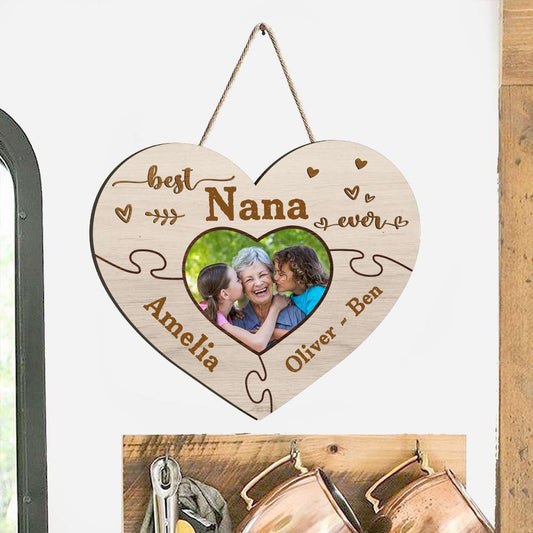 Best Nana Ever - Personalized Mother's Day Grandma Wood Sign