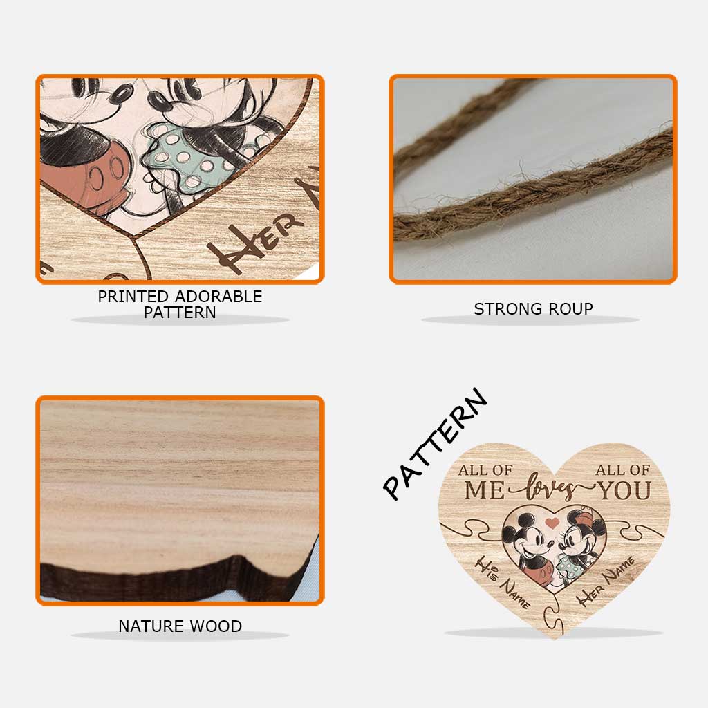 All Of Me Loves All Of You - Personalized Mouse Wood Sign
