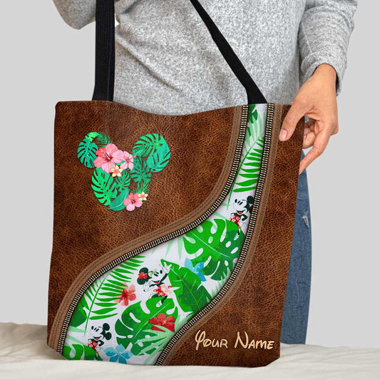 Tropical Mouse Ears - Personalized Tote Bag