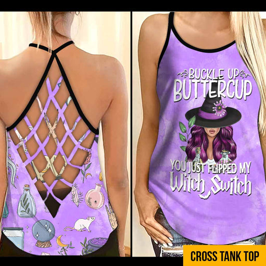 Buckle Up Buttercup - Witch Cross Tank Top