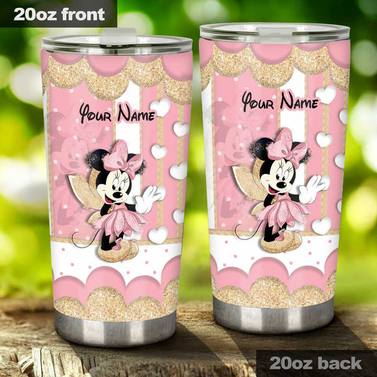 Pink Mouse Ears - Personalized Mouse Tumbler