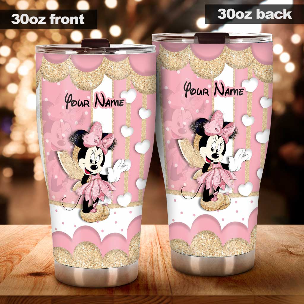 Pink Mouse Ears - Personalized Mouse Tumbler
