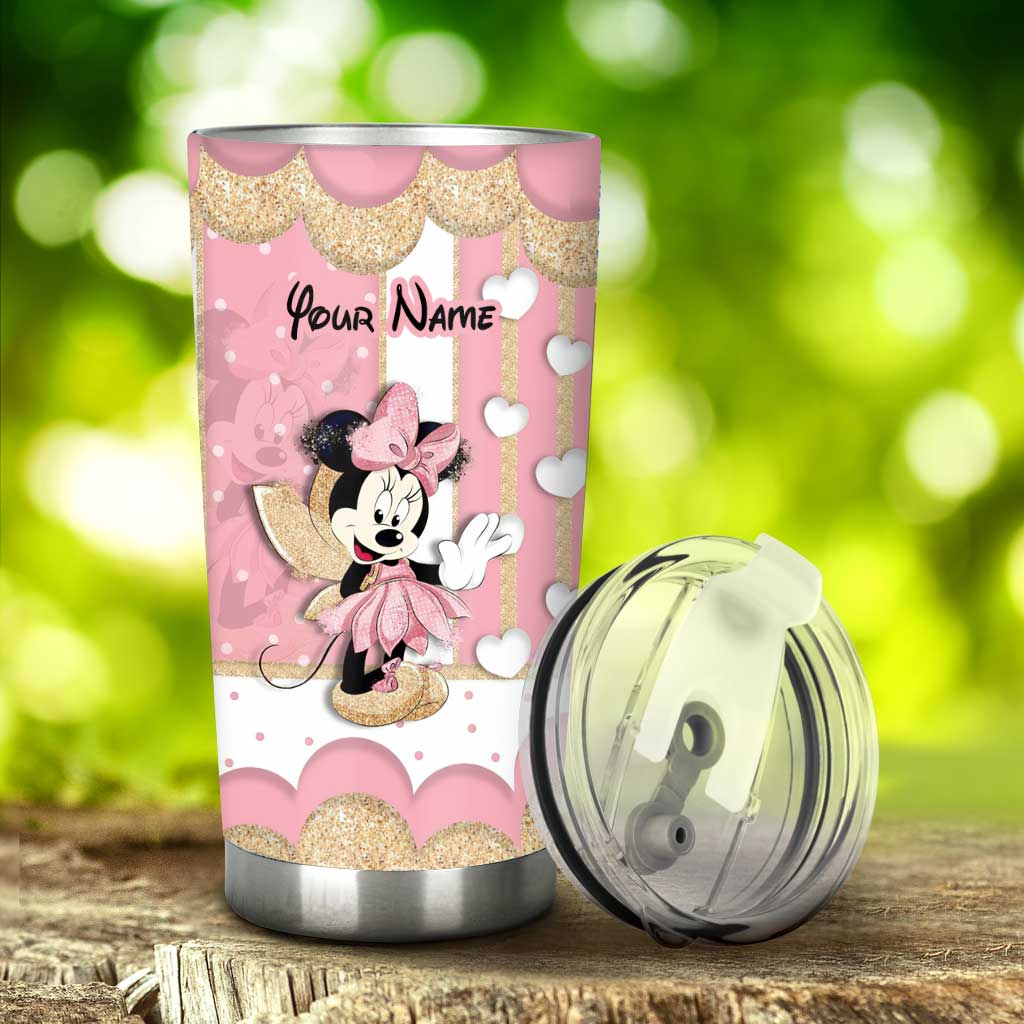 Pink Mouse Ears - Personalized Mouse Tumbler