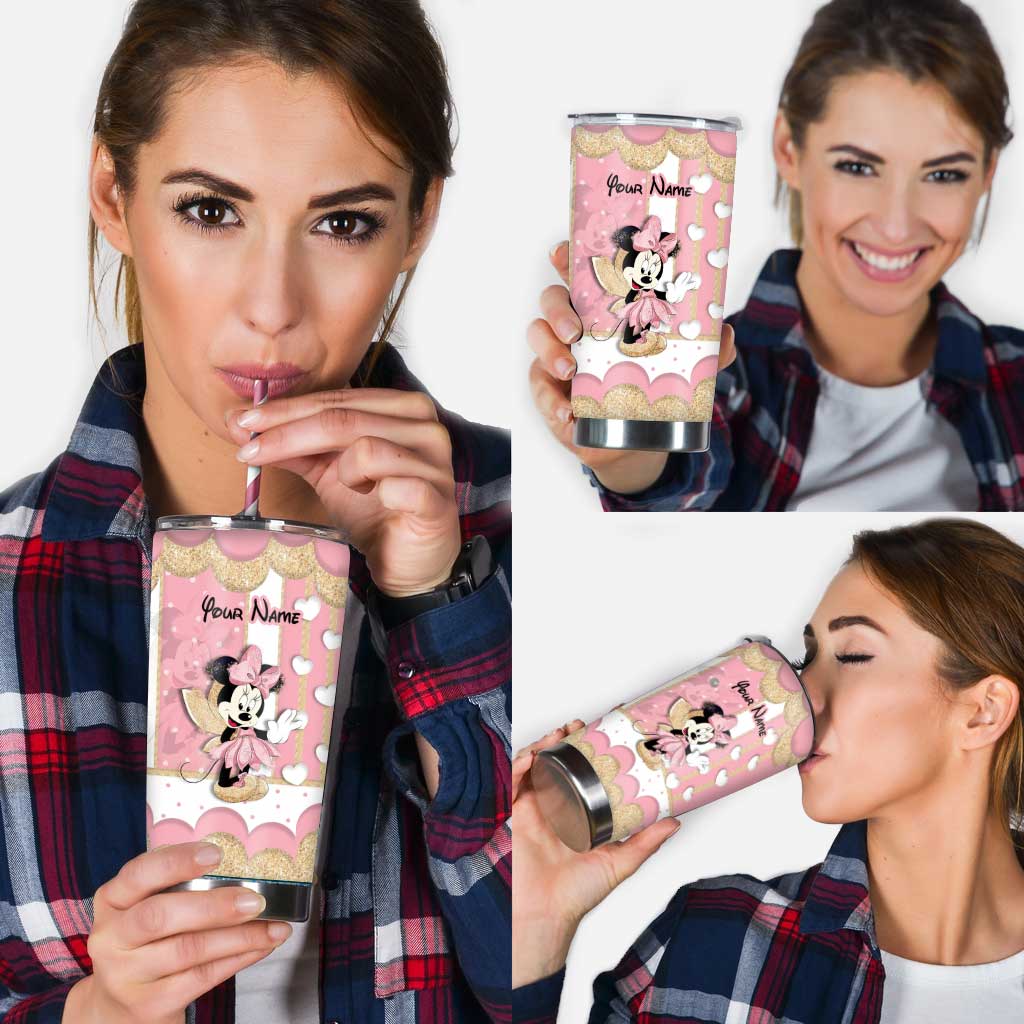Pink Mouse Ears - Personalized Mouse Tumbler