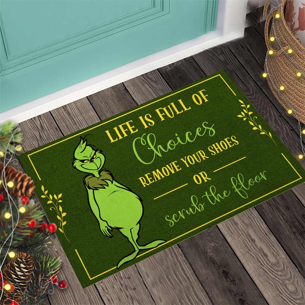 Life Is Full Of Choices - Doormat With Coir Pattern Print