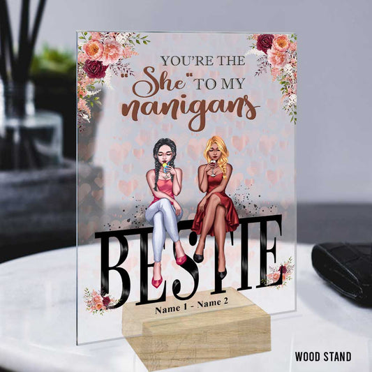Bestie - Personalized Transparent Acrylic Plaque