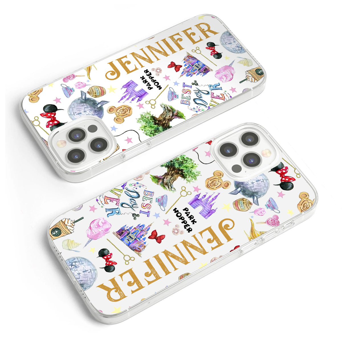 Lovely Mouse Ears - Personalized Mouse Clear Phone Case