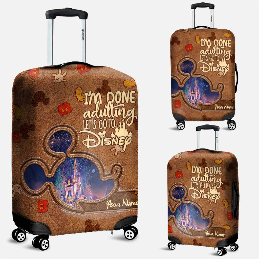 I'm Done Adulting - Personalized Mouse Luggage Cover