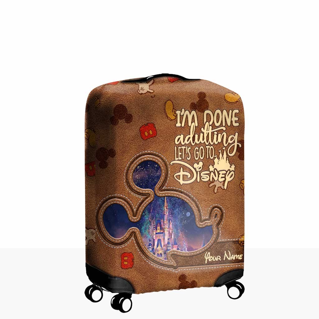 I'm Done Adulting - Personalized Mouse Luggage Cover