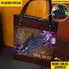 Magic Witch Purple Broom Personalized Tote Bag