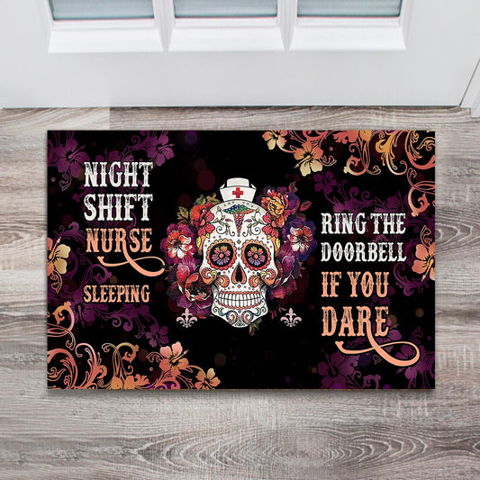 Night Shift Nurse Sleeping - Nurse Doormat