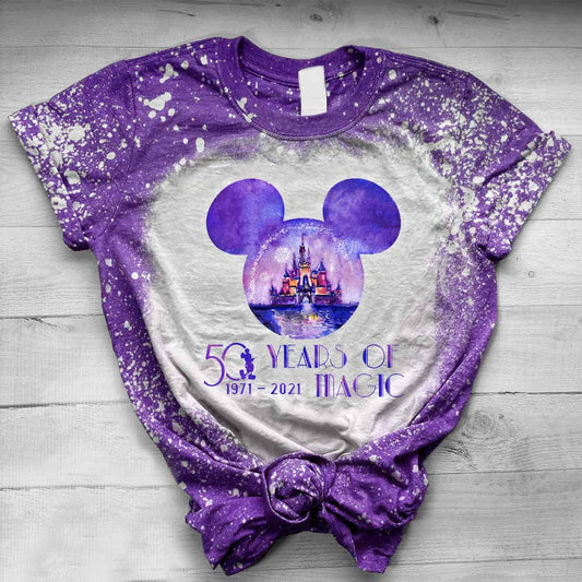 50 Years Of Magic - Mouse Handmade Bleached Shirts