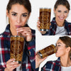 Circle Of Life - Personalized Witch Tumbler With Leather Pattern Print
