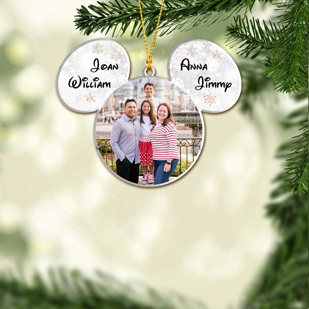 You & Me - Personalized Christmas Mouse Ornament (Printed On Both Sides)