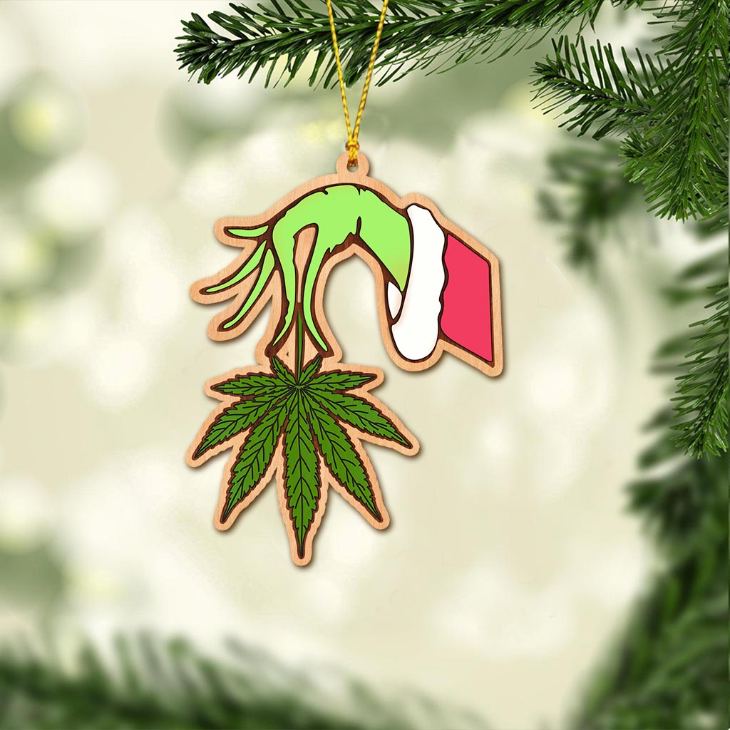 Get High Colorful - Personalized Christmas Weed Ornament (Printed On Both Sides)